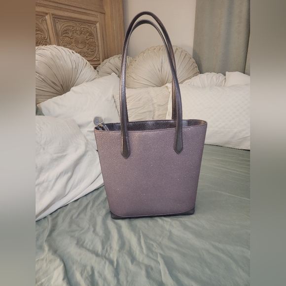 Kate Spade New York Lilac Frost Tinsel Glitter Tote Bag NWOT - Picture 5 of 8